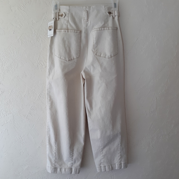 NWT Free People Jeans High Waisted Cropped - Picture 4 of 9